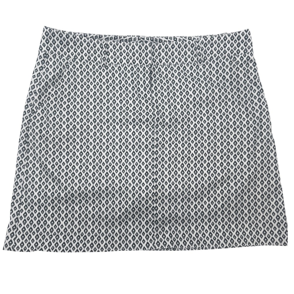 IZOD Golf Women's Skirt Skort White Black‎ Size 12 Tennis Preppy Athletic Sporty